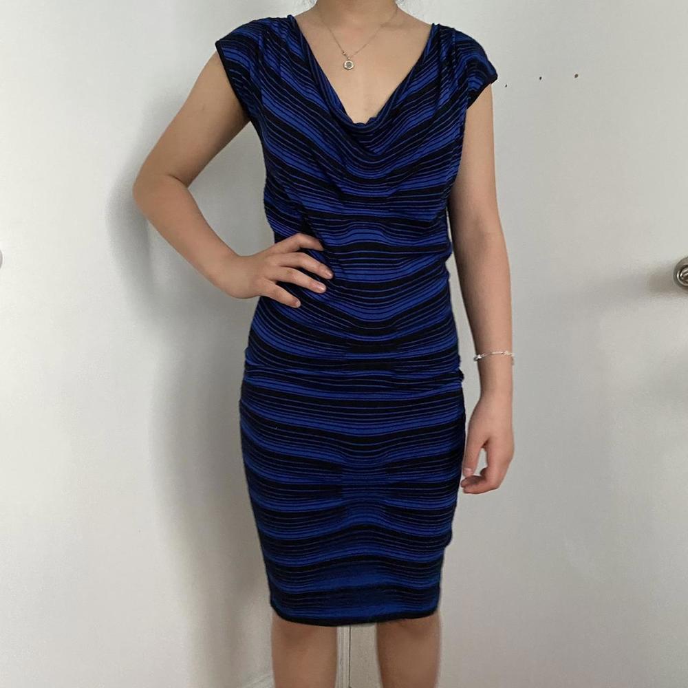 Max Studio Blue and Black Dress